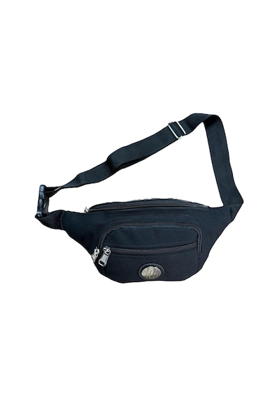Monte Lui Unisex Kanvas Kumaş Bel Ve Çapraz Çanta Siyah