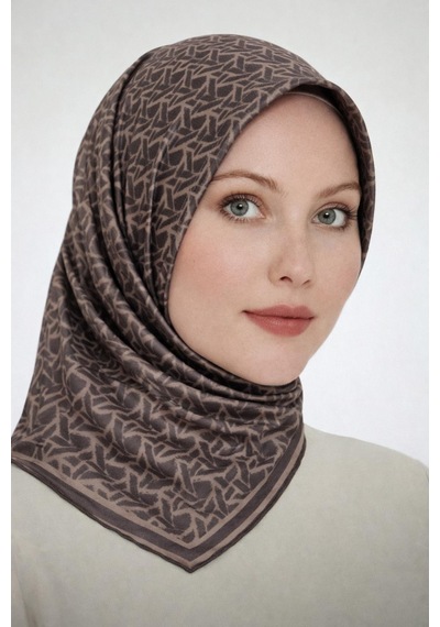 İpekal Soft Pamuk Eşarp-90 X 90 -06099 Acı Kahve
