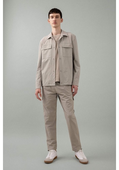 Defacto Regular Fit Polo Yaka Çıtçıt Kapamalı Cepli Teknik Gömlek Ceket B7396AX25SP Gri