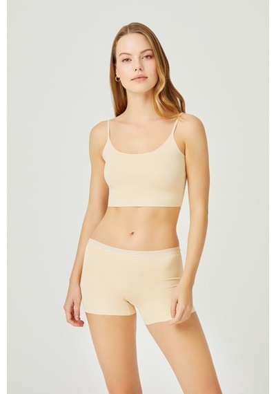 Cottonhill Basic Lazer Kesim Dikişsiz Kadın Boxer Külot 6'lı Paket-2 Renkli-5 Çok Renkli