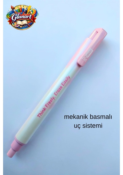 Mekanik Basmalı Kalem Tipi Silgi 1 Adet - Pembe