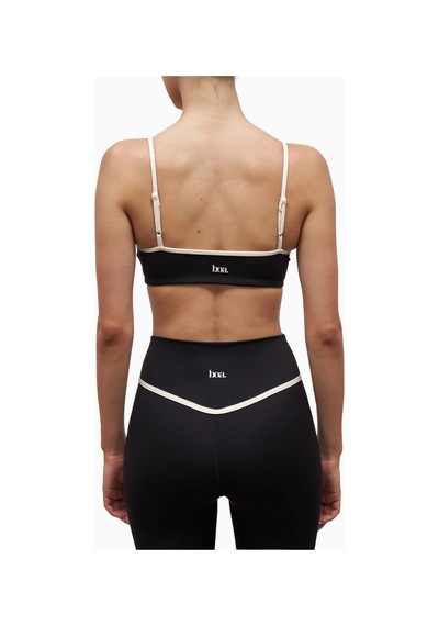 Because Of Alice Base Contrast Trim Cami Bra Tamamlayıcı Spor Sütyeni Siyah