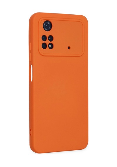 Newface - 940 - Xiaomi Poco M4 Pro 4g Kılıf Nano İçi Kadife Silikon - Csmo-tex - - Turuncu