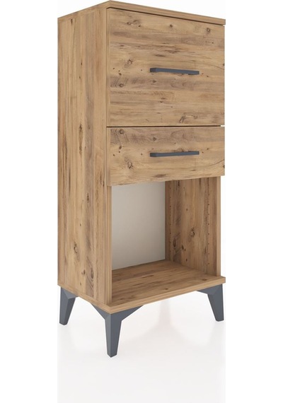 Arges Komodin 2 Çekmeceli 44x30x96 Çam-çam Çam