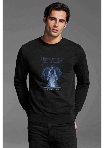 Trivium Ascendancy Metal Rock Müzik Baskılı Siyah Erkek Sweat (528912586)
