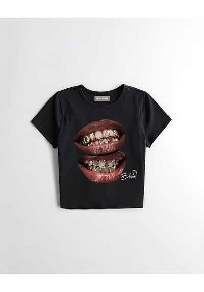 Kalic Studio Grillz Baby Tee Siyah