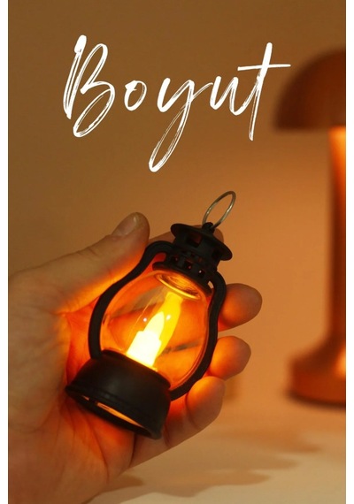 Led Mum Mini Kamp Tipi 1 Adet Pil Dahil Dumansız Alev Ledli Dekor Işığı Siyah Pt430 Siyah