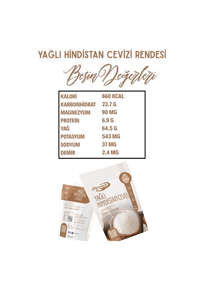 Yağlı Hindistan Cevizi Rendesi 250 Gr Rendelenmiş Hindistan Cevizi, Pasta, Kek Ve Tatlılar