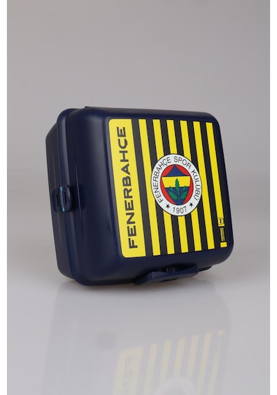 "dekomus Cep Defteri Hediyeli" Lisanslı Fenerbahçe 2 Katlı Beslenme Kutusu / Lunch Box Altın
