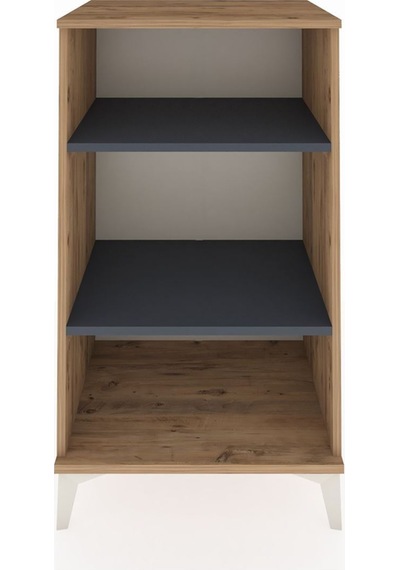 Hyperion Komodin 2 Raflı 60x44x106 Çam-antrasit Atlas Çam