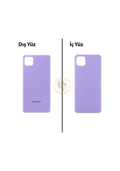 Samsung Galaxy A22 5g Mor Renk Arka Kapak Arka Cam Batarya Kapağı Pil Kapağı Lazer Kesim Back Cover Galaxy A22 Uyumlu