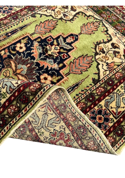 Burak Halı El Dokuma Sıfır Bünyan Seccade 88x140 Yeşil Kök Boya Namazlık