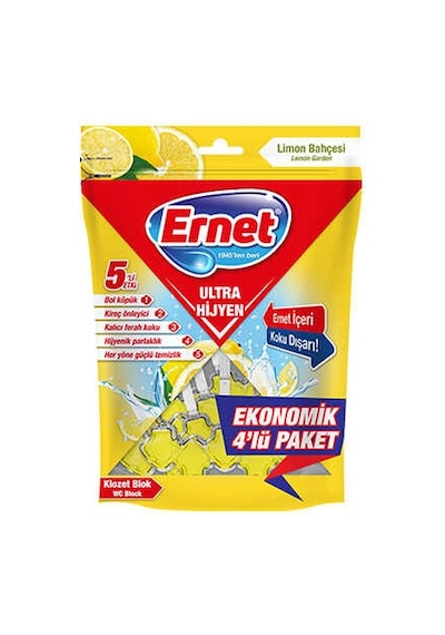 Ernet Ultra Hijyen Klozet Blok Limon Bahçesi 4x50 g