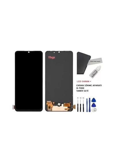 Tkgz - Oppo A91 Uyumlu Servicepack Lcd Ekran Dokunmatik Oled + B-7000 + Tamir Kiti