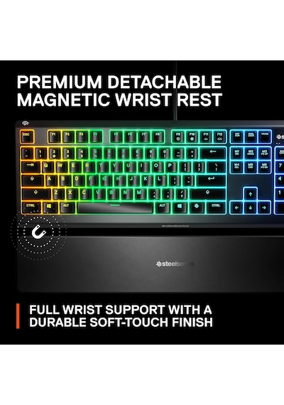Steelseries Apex 3 Rgb Oyun Klavyesi 10 Bölgeli Rgb Aydınlatma Ip