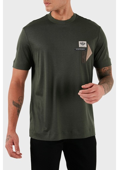 Emporio Armani Erkek T Shirt Em002959 Af18312 U8120 Haki Haki