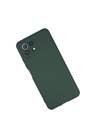Xiaomi Mi 11 Lite Uyumlu Kılıf Nano İçi Kadife Silikon - Koyu Yeşil