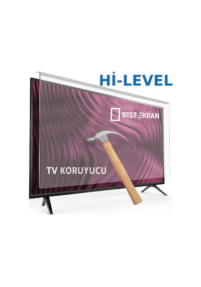 Hi-level Hl43fmln-a14s Tv Ekran Koruyucu - Hi Level 43" İnç Kırılmaz Televizyon Led Ekran Koruyucu