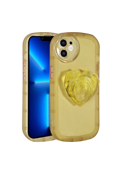 Zore İphone 12 Uyumlu Kamera Korumalı Pop Soketli Renkli Ogaa Ofro Kılıf-sarı