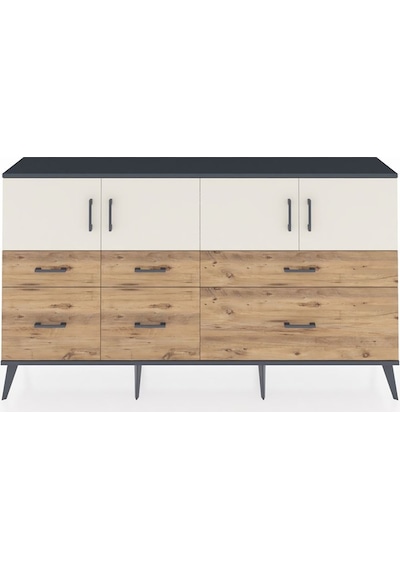 Arges Konsol 4 Raflı 6 Çekmeceli 4 Kapaklı 176x30x99 Antrasit-aytaşı/çam Aytası/atlas Çam - Antrasıt Arges Konsol 4 Raflı 6 Çekmeceli 4 Kapaklı 176x30x99 Antrasit-aytaşı/çam Aytası/atlas Çam - Antrasıt