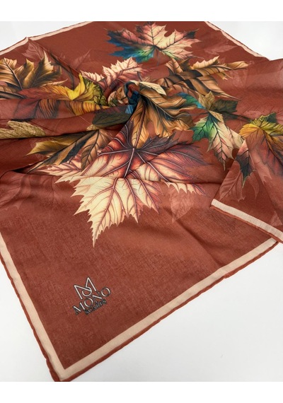 Mono Scarfs Soft Pamuk Eşarp-90 X 90 -06109 Kiremit