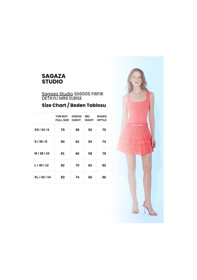 Sagaza Studio Ss6006 Mini Elbise Nar Çiceği