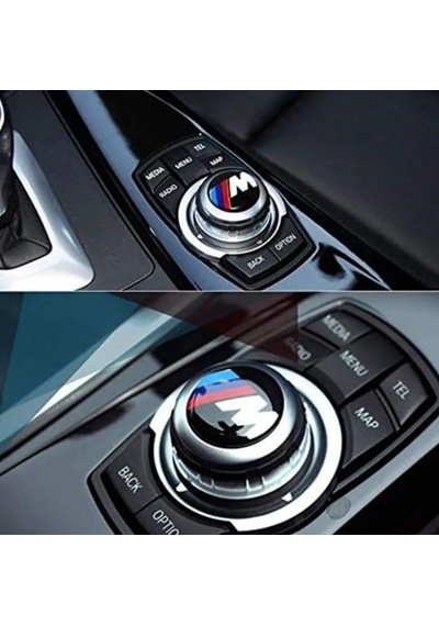 Bmw M Uyumlu Joystick Konsol Sticker Şık Kaliteli Arma Logo 29 Mm Mjoystick