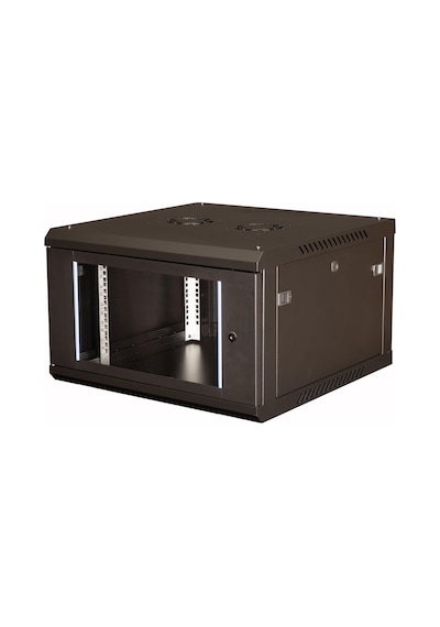 Lande - 6u 19" Duvar Tipi Rack Kabinet Genişlik: 600 Mm Derinlik: 600 Mm Siyah