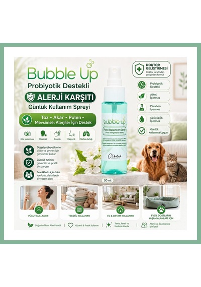 Bşkvirgo Bubble Up Probiyotik Destekli Alerji Karşıtı Araç İçi Sprey 50 Ml Bsk2026 Standart