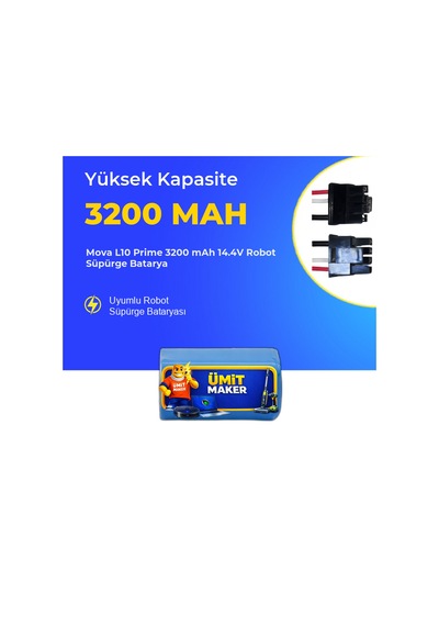 Mova L10 Prime 3200 Mah 14.4v Robot Süpürge Batarya