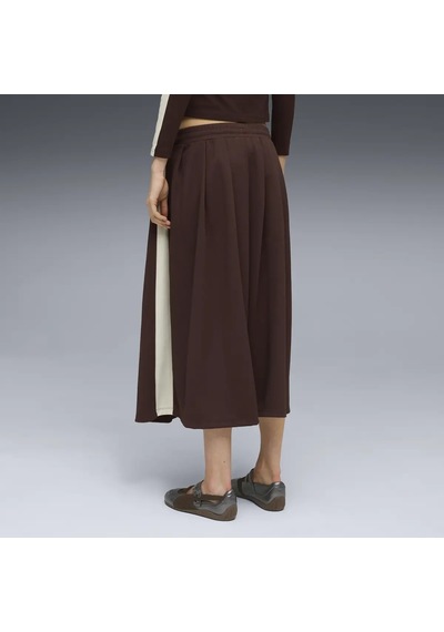 Puma T7 Midi Pleated Skirt Kahverengi Kadın Elbise-etek