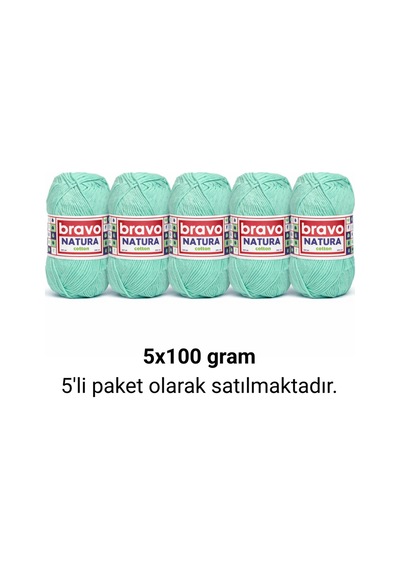 Natura Cotton Mint Yeşili 804 Pamuk İplik 100gr 200mt Örgü İpi Amigurumi İpi