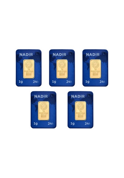 1 Gr 24 Ayar Nadir Gram Altın 5'li