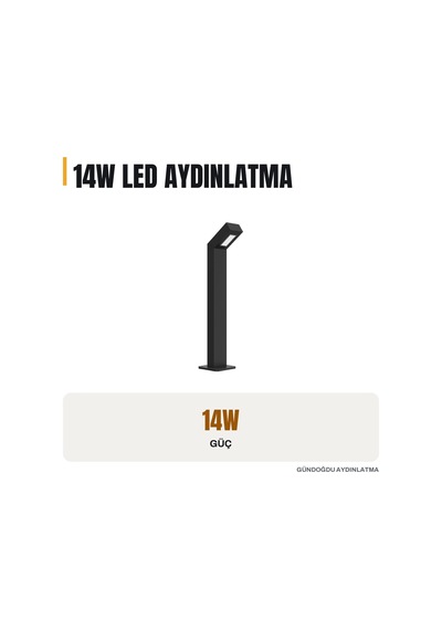 Goya 14w Dış Mekan Modern Bahçe Yol Aydınlatma Direği 75cm - Gy-6266
