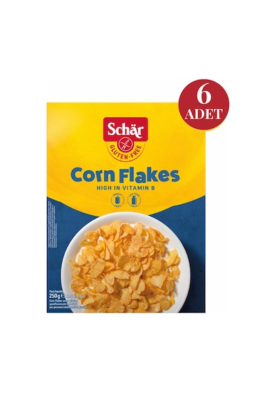 Schar Cornflakes Glutensiz Sade Mısır Gevreği 6 x 250 G