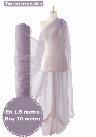 Yırtılmaz Hayal Tül Premium - Organizasyon, Düğün, Abiye, Paketleme, Süsleme Tülü Pastel Lila