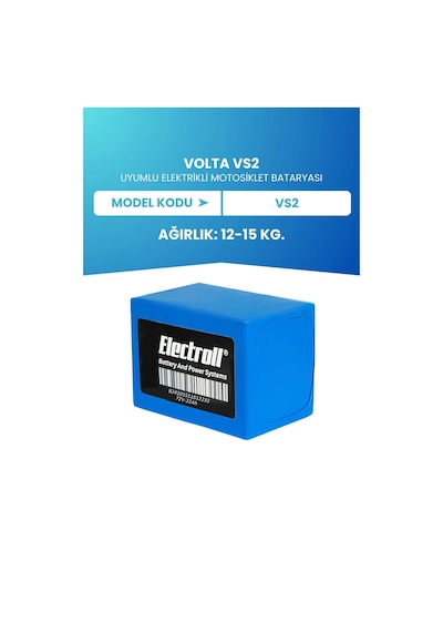 Volta Vs2 Eski Versiyon Uyumlu Batarya Standart Kapasite Lifepo4 72v 22ah Elektrikli Motorsiklet Bataryası