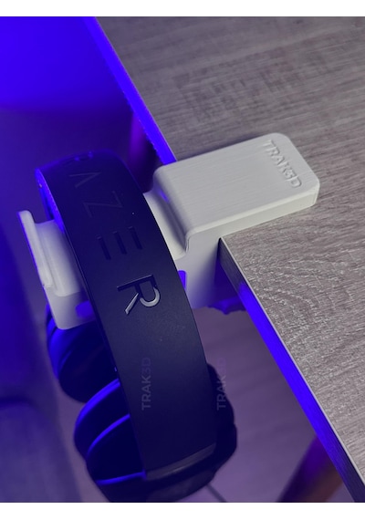 Trak3d Premium Beyaz Masa Kenarı Kulaklık Standı Polardock Edition Kaydırmaz Keçeli, Ergonomik Ve Güçlendirilmiş