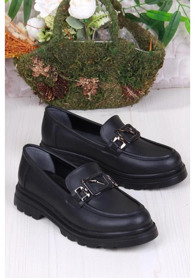 Papuçcity Fncy 03162 Kadın Günlük Loafer Ayakkabı Siyah