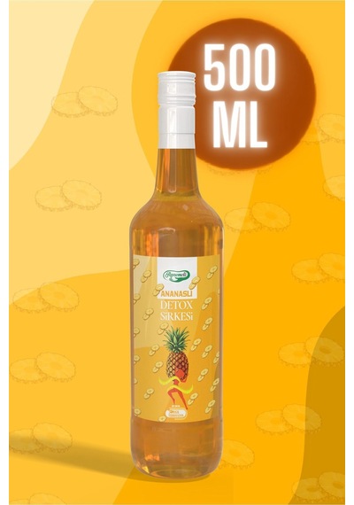 Detox Mix Ananas Sirkesi 500 Ml 12 Bitkisel İçerikli Özel Karışım Sirke - Doğal Fermantasyon