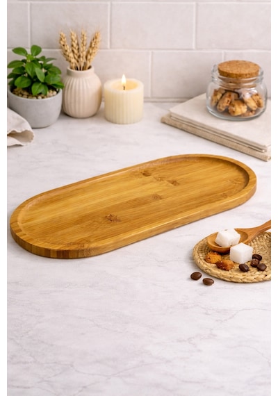 Bambu Sunum Tahtası, Sunum Tepsisi 35 16 Cm Bej - 831689922 Bej