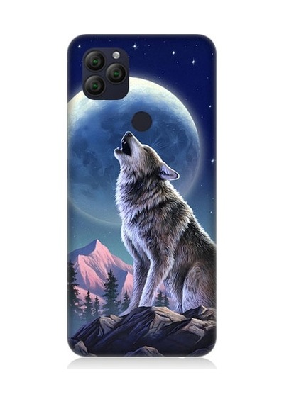 General Mobile Gm 22 Uyumlu Kurt Ve Ay Desenli Silikon Kılıf