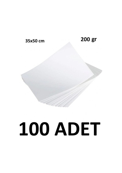 100 Adet Karatis Art Beyaz Resim Kağıdı 35 X 50 Cm 200 Gr
