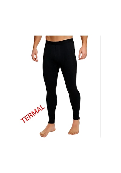 Lüx Wood Termal Uzun Sporcu Taytı Siyah Unisex Siyah