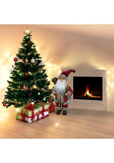T.concept Dekoratif Zilli Noel Baba Yılbaşı Figürü 30 Cm 240244/nl30