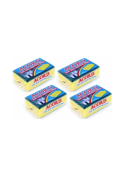 4 adet Jumbo Boy Endüstriyel Çok Amaçlı Bulaşık Süngeri  13x8x4 c