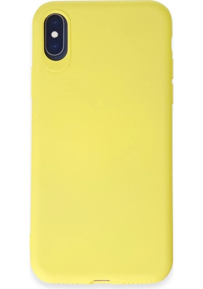 Cosmotex Newface Apple, Uyumlu iPhone X Kılıf First Silikon - Sarı