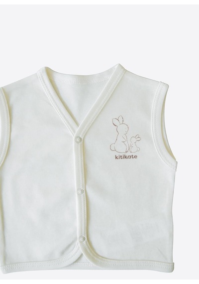 Kitikate Organik New Basic Yelek Ekru