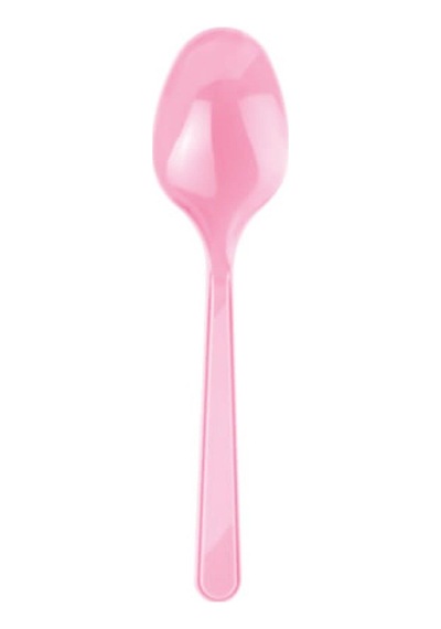 Plastik Şeffaf Mor Sup Kaşık - Tatlı Dondurma Kaşığı - 12.5 Cm. - 50 Adetlik Paket Mor