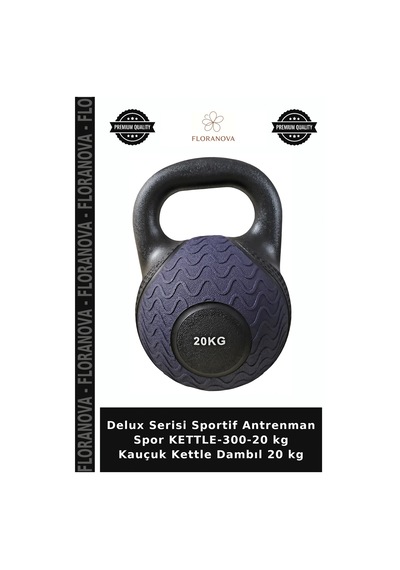 Delux Serisi Sportif Antrenman Spor Kettle-300-20 Kg Kauçuk Kettle Dambıl 20 Kg